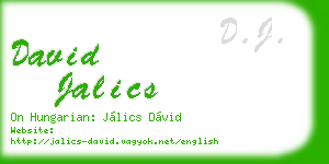 david jalics business card